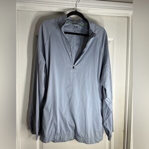 adidas golf Clima Proof 1/4 zip Light Gray Windbreaker Jacket Mens XL